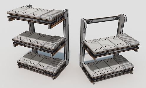 equipment shelf space shelf industrial hard surface 3d model