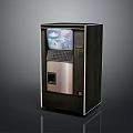 Modern Black And Silver Kitchen Vending Machine With Digital Screen And Control Panel 3d model
