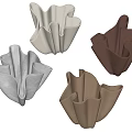 Modern Minimalist Decorative Ornament Set Featuring Wavy Design And Neutral Tones