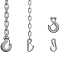 Industrial Equipment Stainless Steel Chains And Heavy Duty Hooks For Lifting Operations