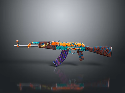 Game Weapon Painting Firearms Tactical Rifle Assault Rifle Weapon Skin Custom Firearms Game Props Virtual Weapon Rifle Semi-automatic Rifle 3d model