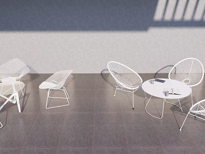 Modern outdoor tables and chairs 3d model