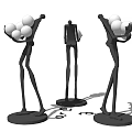 Modern Alien Floor Lamp Character Art Sculpture Floor Lamp Creative Character Floor Lamp Hand-held Floor Lamp Character Sculpture Installation Floor Lamp 3d model
