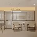 Modern Elegant Beauty Salon Interior Design With Beige White Mirrors Chairs Table And Artwork