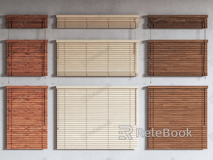 Wooden venetian blinds Bamboo blinds Roller blinds model