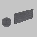 Concrete Sphere Component In Textured Stone Walls With Warm Ambient Lighting