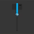 Selfie Stick With Blue And White Extendable Pole And Phone Holder
