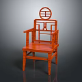 Traditional Chinese Wooden Chair Design With Classic Openwork Backrest And Carved Patterns