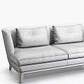 Modern Gray Sofa Interior Design With Soft Cushions And Wooden Legs