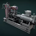 Industrial Mechanical Equipment With Electric Motor Air Reservoir Steel Pipes Control Valves And Hydraulic Pump