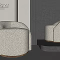 Quiet Style Stool Cream Style Stool Sofa Stool Low Stool Changing Shoes 3d model