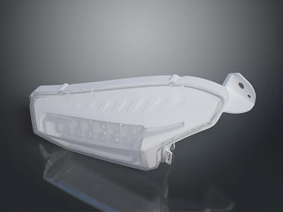 Transparent Plastic Automotive Component Cover With Ribbed Surface And Functional Design 3d model