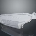 Transparent Plastic Automotive Component Cover With Ribbed Surface And Functional Design