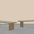 Modern Poliform Bar Stools With Wooden Frame And White Tabletop Design 3d model