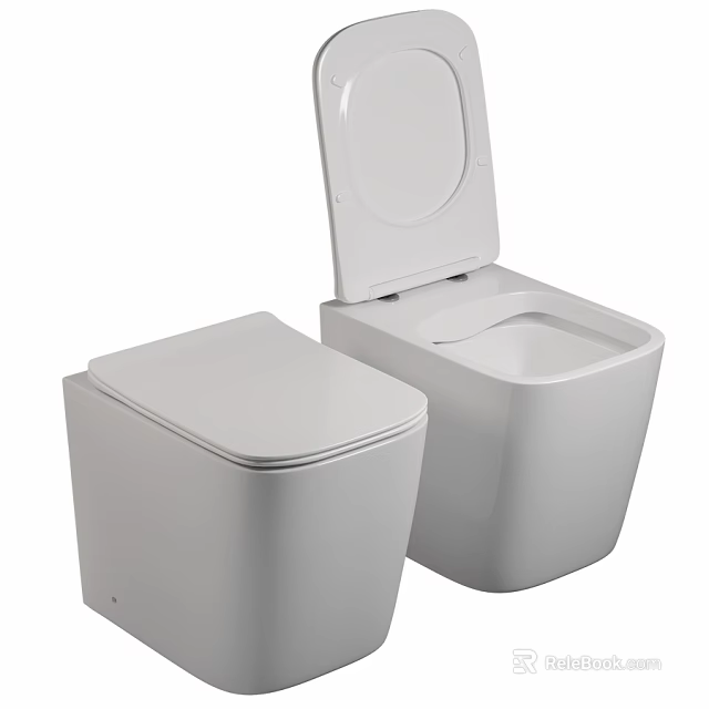 Modern White Toilet Design With Sleek Contemporary Style And Clean Lines 3d model 