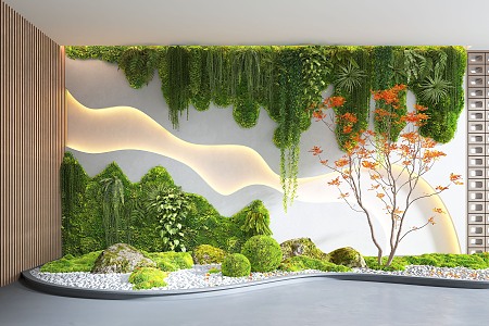 Modern Indoor Landscape Landscaping Landscape Setches Indoor Landscape Indoor Landscape Bryophytes Plant Heap 3d model