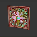 White Square Decorative Panel With Intricate Floral Pattern For Home Living Supplies