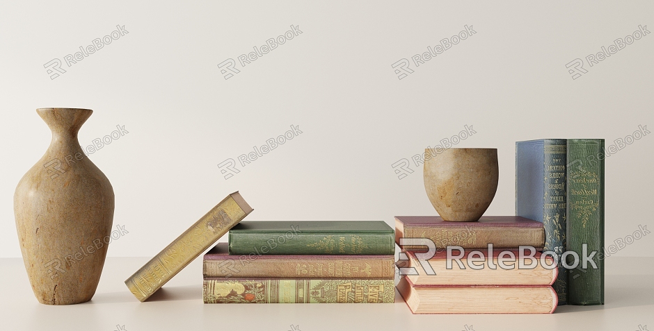 Modern Book Ornaments Combination model