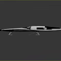 Futuristic Sci Fi Spaceship Model With Sleek White And Black Design And Cockpit
