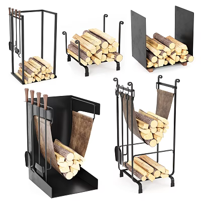 Modern firewood for fireplaces 3d model