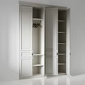 Elegant White TV Cabinet With Stylish Recessed Panel Doors And Sleek Matte Black Metal Handles