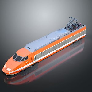 Train Light Rail Metro High Speed Rail EMU Train High Speed Train High Speed Train High Speed Locomotive EMU 3d model