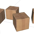 Four Brown Tape Sealed Cardboard Boxes For Secure Packaging And Storage 3d model