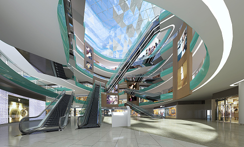 Modern Atrium Commercial Atrium 3d model