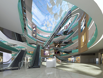 Modern Atrium Commercial Atrium 3d model