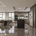Modern Living And Dining Room Interior With Black Sofa Coffee Table Pendant Light And Plants