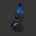 Modern Wireless Over Ear Headphones With Blue LED Lights And High Quality Sound