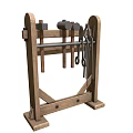 Modern tool rack blacksmith tool rack 3d model