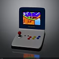 Retro Electronic Game Console with Screen Display Joystick and Colorful Buttons