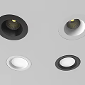 Black And White Modern Round Recessed Downlights And Spotlights For Home Interior