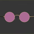 Modern Gold Frame Jewelry With Pink Gemstone And Shiny Reflective Surface