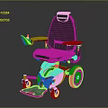 Ergonomic Electric Wheelchair With Comfortable Seat Black Frame And White Wheels