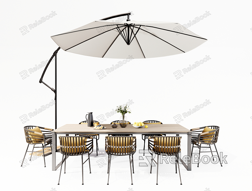 Modern Outdoor Table and Chair Outdoor Table and Chair Outdoor Leisure Chair Table and Chair Combination model