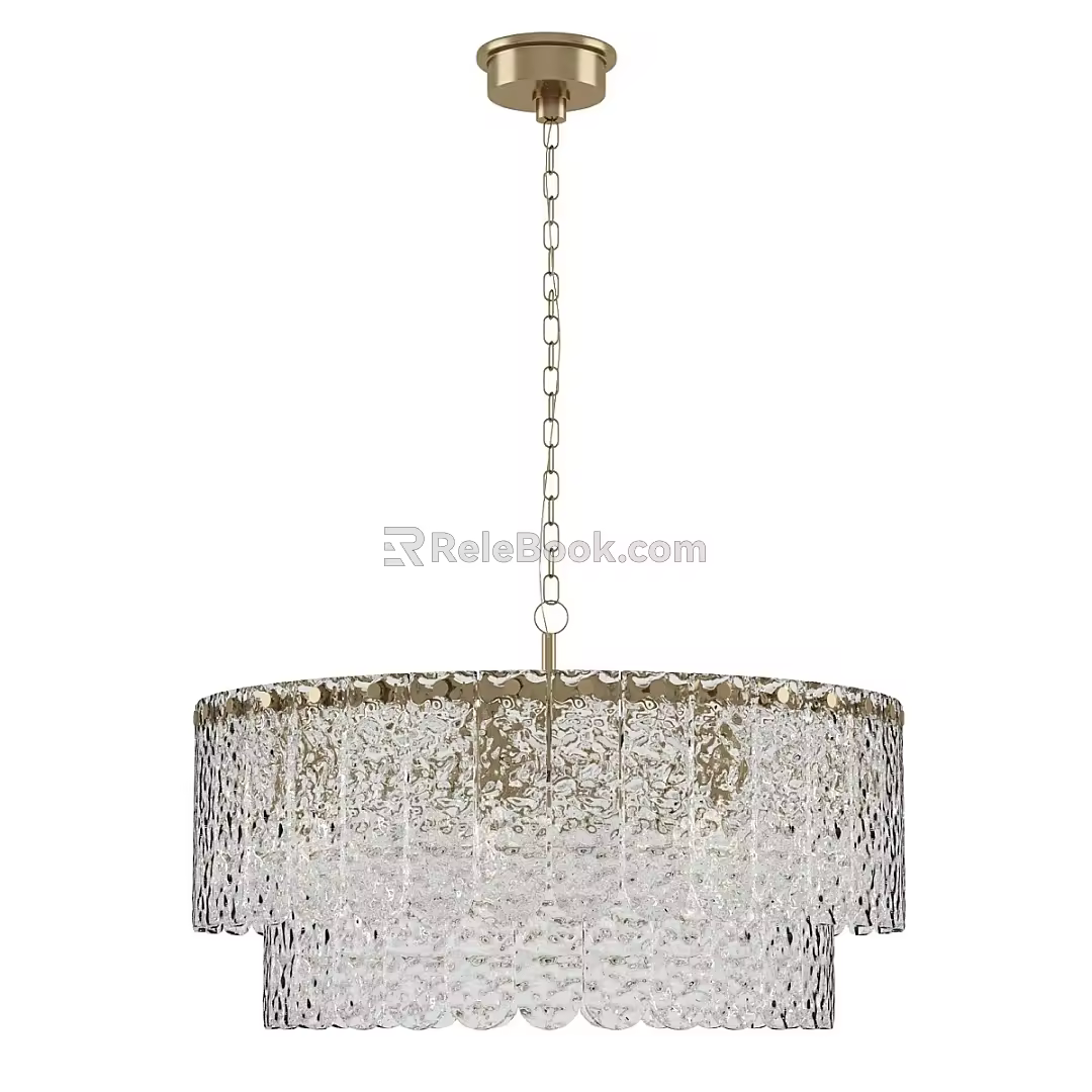 Modern minimalist chandelier 3d model