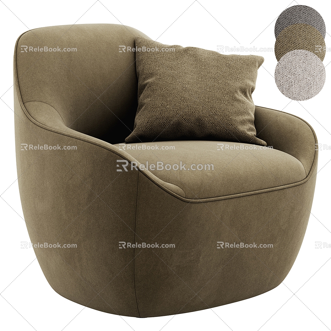 Modern Single Sofa 3d model