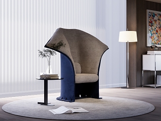 Post-modern Cassina single chair 3d model