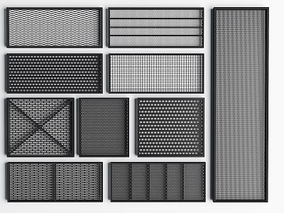Variety Of Metal Railing Patterns And Designs 3d model