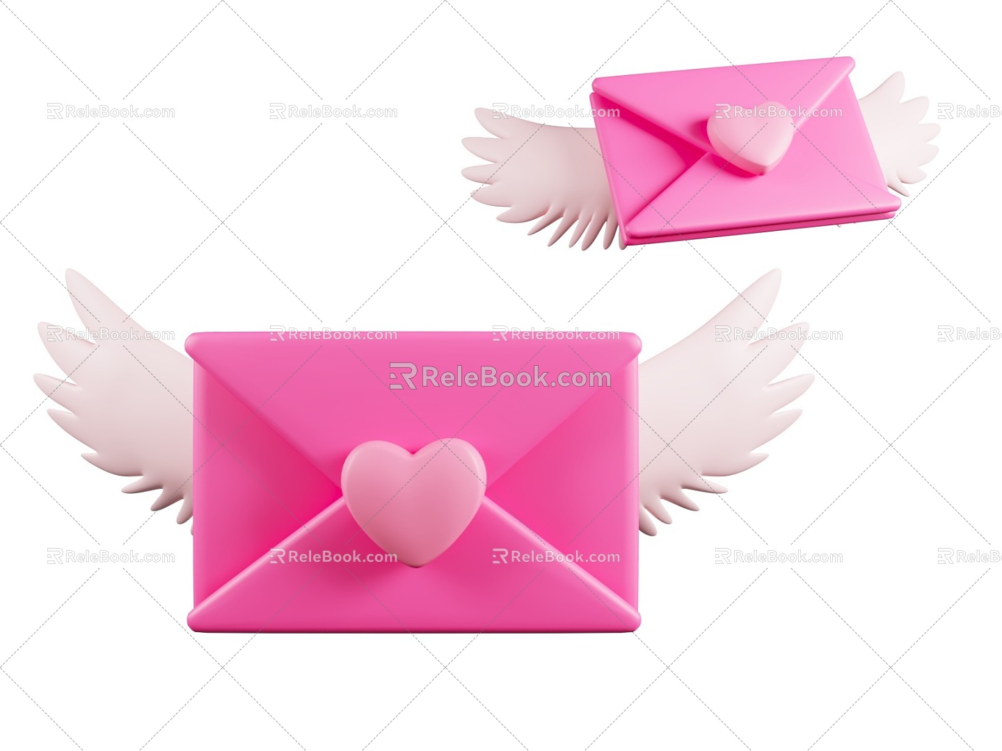 Cartoon Style Valentine's Day Element Love Love Letter Love Letter Cartoon Love Element Love Element Love Theme 3d model