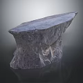 Unique Natural Stone Table With Irregular Sculpted Shape And Textured Surface For Modern Decor