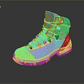 Fashionable High Top Iridescent Boots With Gradient Colors And Transparent Sole