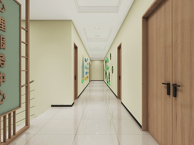 Modern aisle 3d model