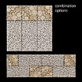 Natural Style Room Divider Design Featuring Pebble Wall And Wooden Log Slice Panels
