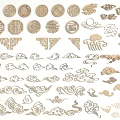 Chinese-style Carved Carved Pattern Totem Window Carved Pane 3d model