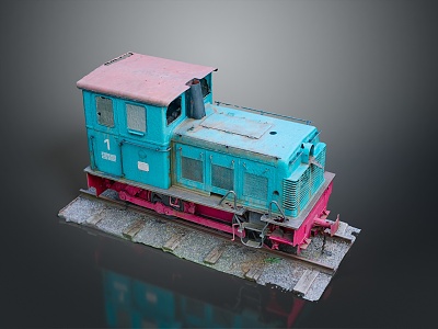 vintage train steam train carriage locomotive head steam carriage train vehicle 3d model