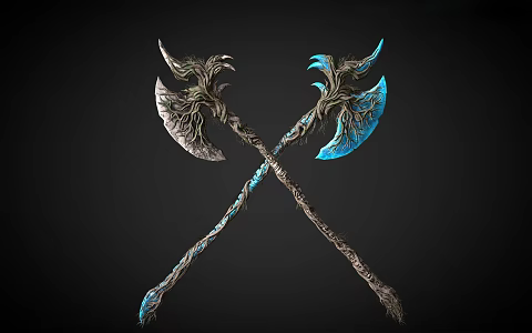 Tomahawk Claw Halberd Medieval Dark Fantasy Halberd 3d model