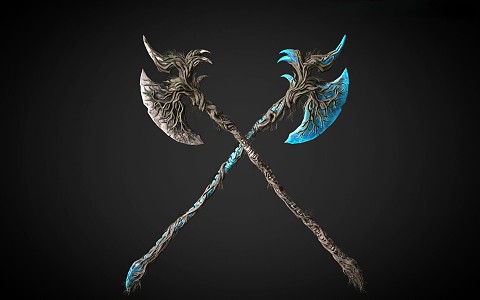 Tomahawk Claw Halberd Medieval Dark Fantasy Halberd 3d model